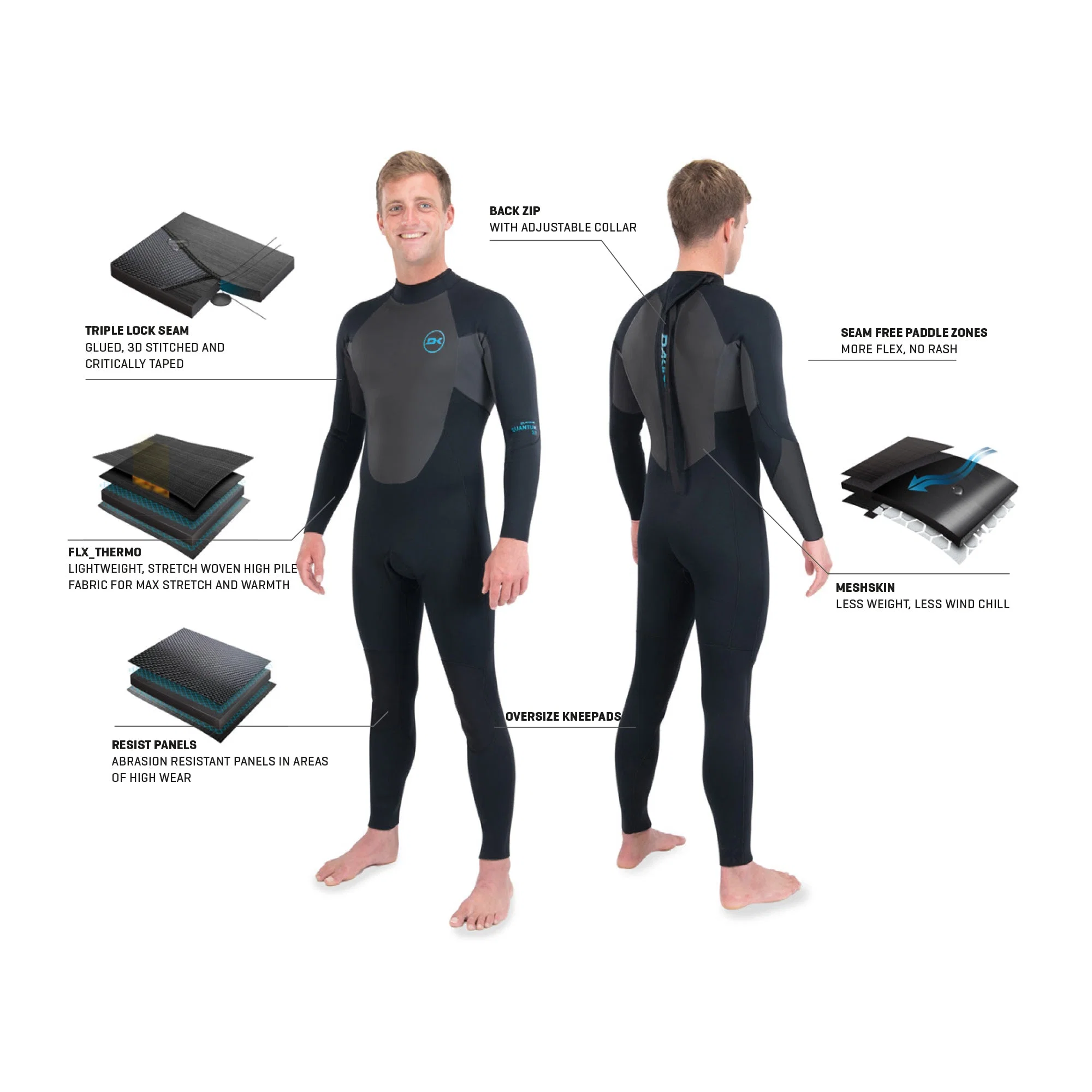 Dakine Mens Quantum Back Zip 5/4/3 - Image 2