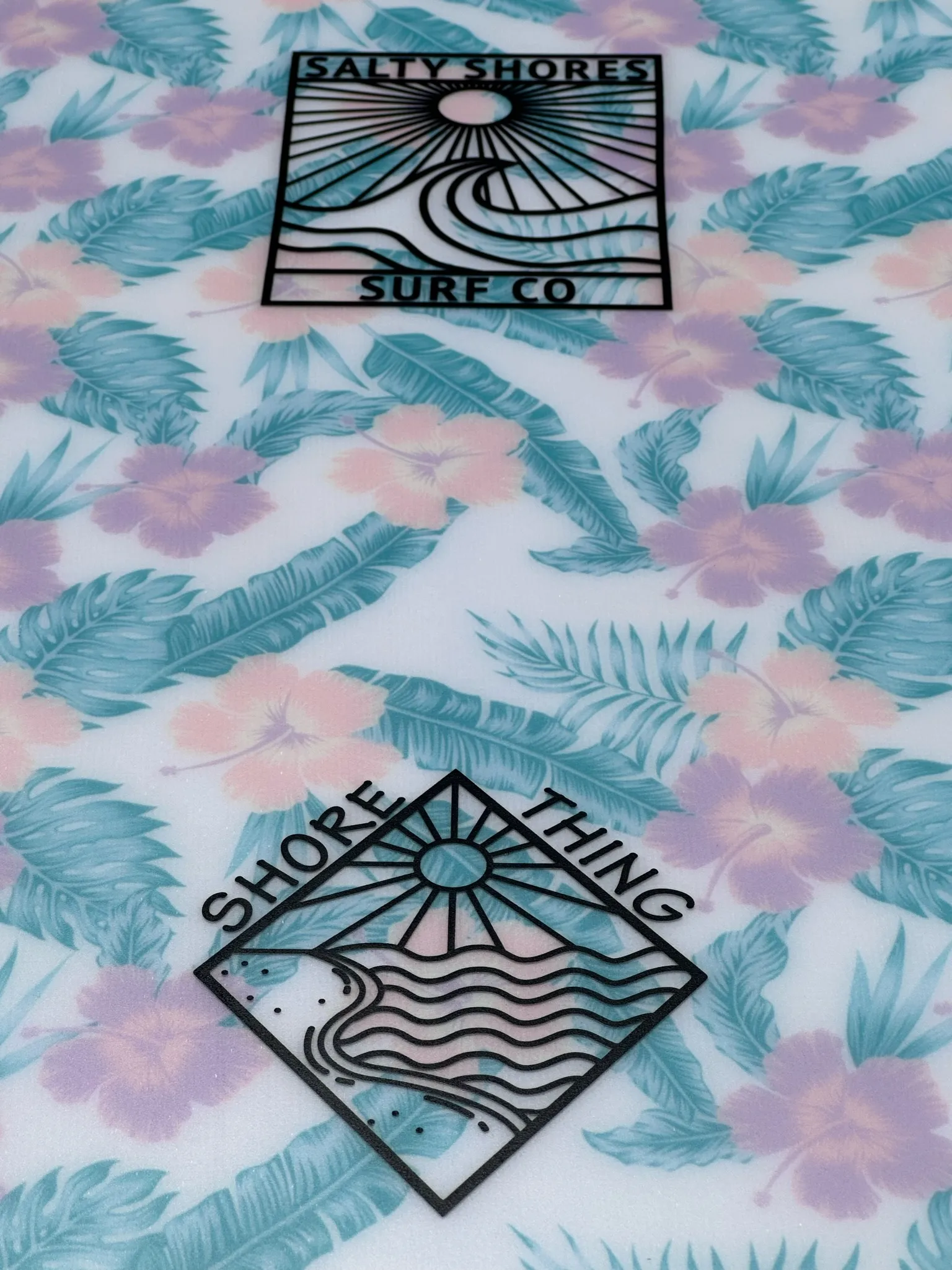 Shore Thing Wake Surfboard – Floral Inlay 2024 - Image 2